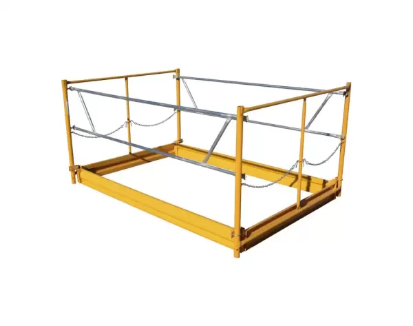 10' Deluxe Scaffolding Safety Rail Package w/ Toe Boards - Alternate view