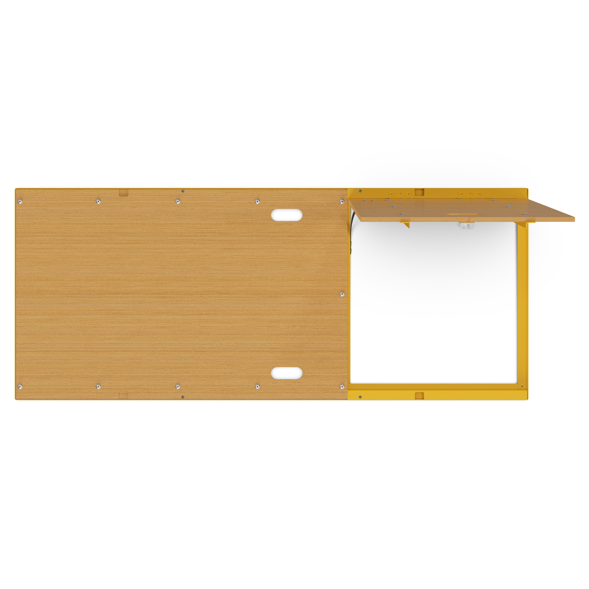 Multifunction Scaffold Hatch Platform - Top view with hatch open.