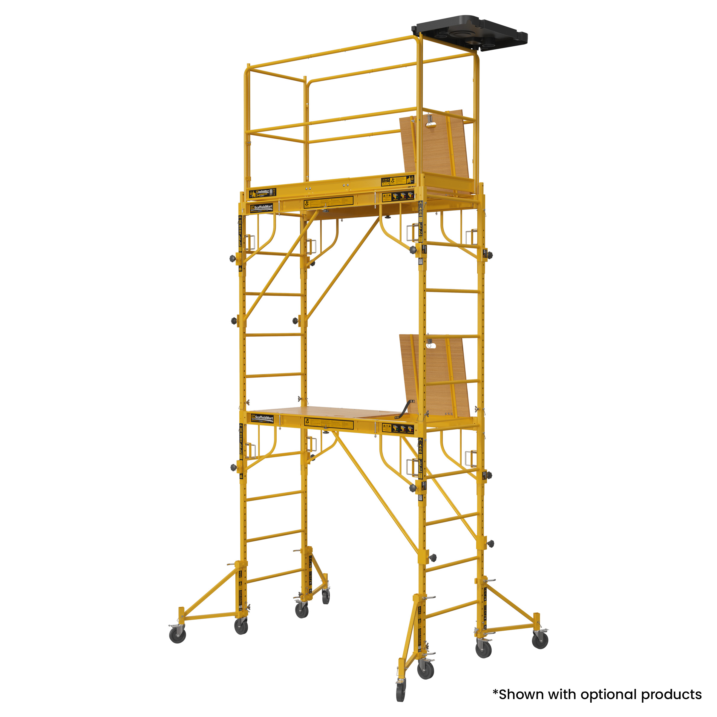 Multifunction Scaffold Hatch Platforms on a 12 foot scaffold tower