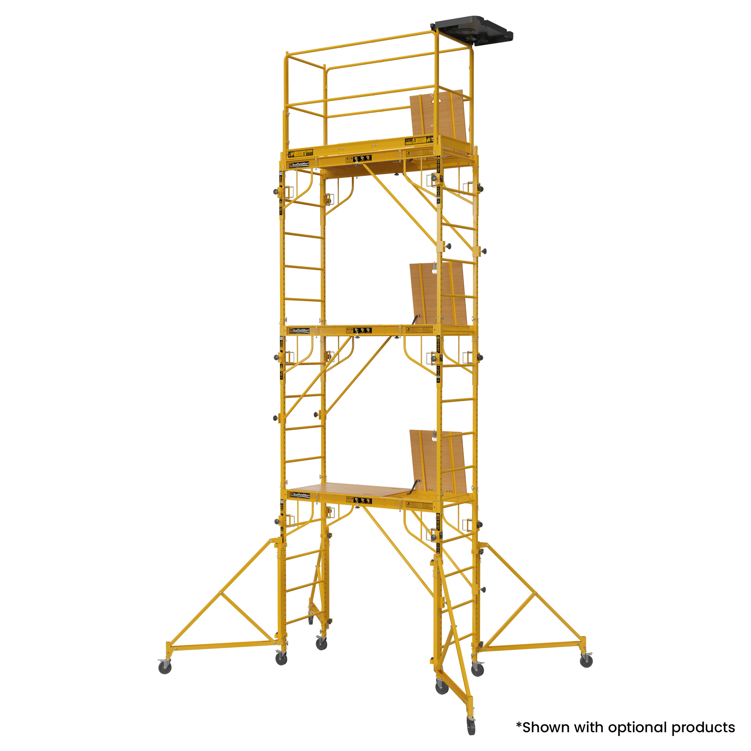 Multifunction Scaffold Hatch Platforms on a 18 foot scaffold tower