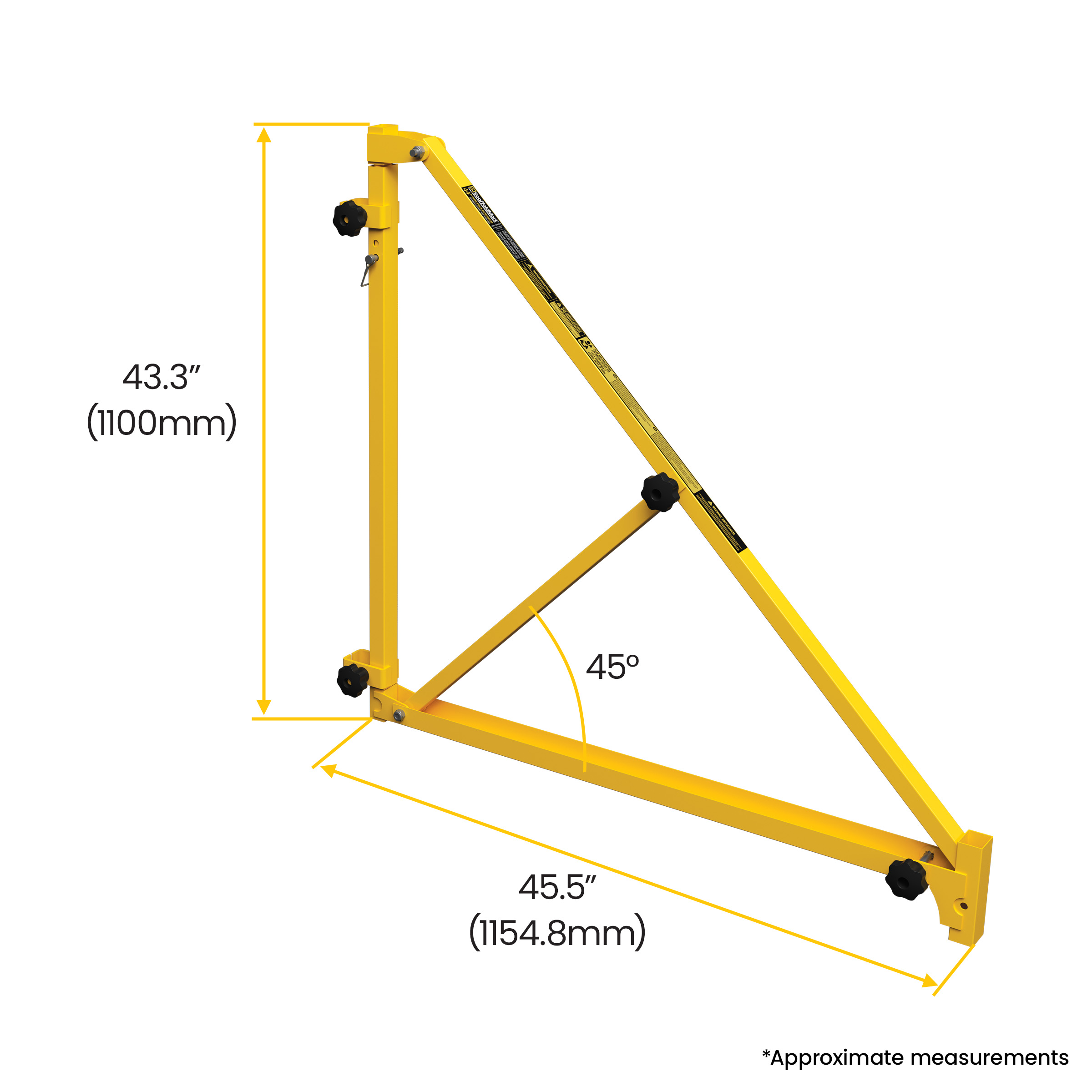 Three-Stack Outrigger with dimensions labeled