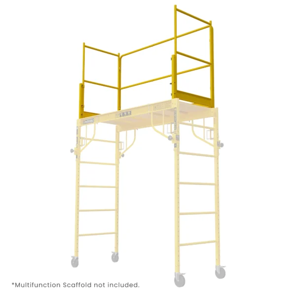 Multifunction Scaffold 3-4 Guardrail System: Installed 3 sides